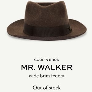 Rare Goorin Bros unfinished brim wool fedora